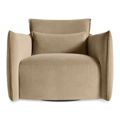 Blu Dot Oft Swivel Lounge Chair - Otter Velvet