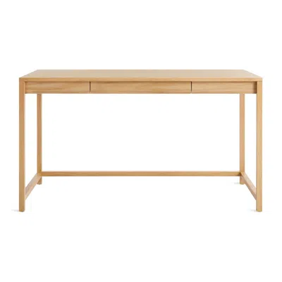 Blu Dot Open Plan Large Desk - White Oak In Brown