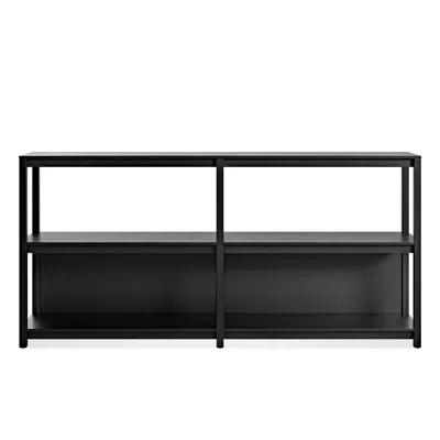 Blu Dot Open Plan Large Low Bookcase In Black On Ash