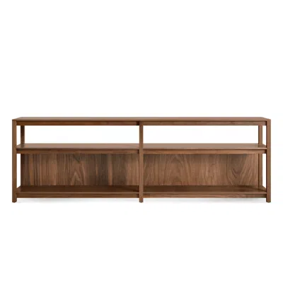 Blu Dot Open Plan Long And Low Bookcase - Walnut In Brown