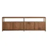 Blu Dot Open Plan Long And Low Bookcase With Storage - Walnut In Brown