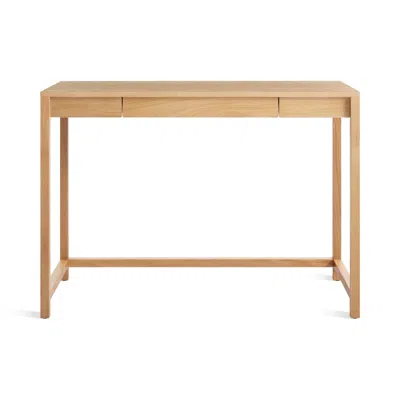 Blu Dot Open Plan Small Desk - White Oak In Brown