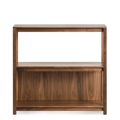 Blu Dot Open Plan Small Low Bookcase In Walnut