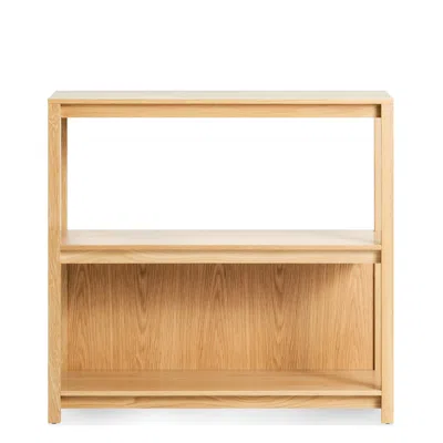 Blu Dot Open Plan Small Low Bookcase In White Oak