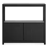 Blu Dot Open Plan Small Low Bookcase With Storage In Black On Ash