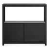 Blu Dot Open Plan Small Low Bookcase With Storage - Black On Oak