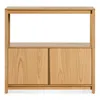 Blu Dot Open Plan Small Low Bookcase With Storage - White Oak In Brown