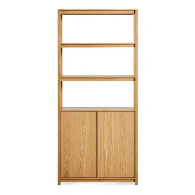 Blu Dot Open Plan Tall Bookcase With Storage In Brown