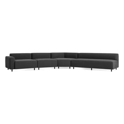 Blu Dot Outdoor 9 Yard Left Arm Angled Sectional Sofa In Sunbrella Coal