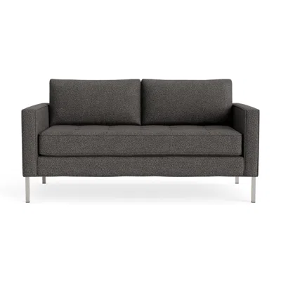 Blu Dot Paramount 66" Sofa - Kelso Charcoal / Stainless Steel In Gray