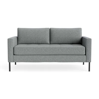 Blu Dot Paramount 66" Sofa - Kvadrat Guest Grey Blue / Metal