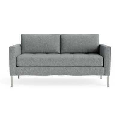 Blu Dot Paramount 66" Sofa - Kvadrat Guest Grey Blue / Stainless Steel