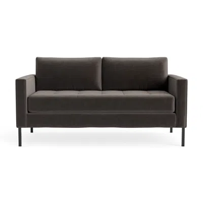 Blu Dot Paramount 66" Sofa - Storm Velvet / Metal In Gray