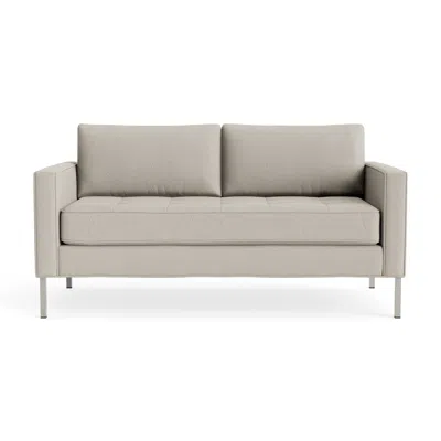 Blu Dot Paramount 66" Sofa - Storm Velvet / Stainless Steel