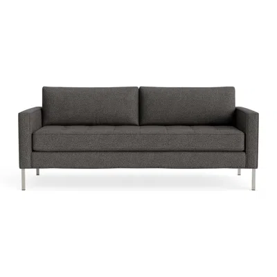 Blu Dot Paramount 80" Sofa - Kelso Charcoal / Stainless Steel