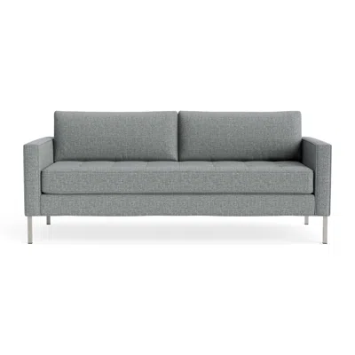 Blu Dot Paramount 80" Sofa - Kvadrat Guest Grey Blue / Stainless Steel