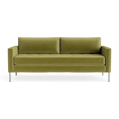 Blu Dot Paramount 80" Sofa - Loden Velvet / Stainless Steel