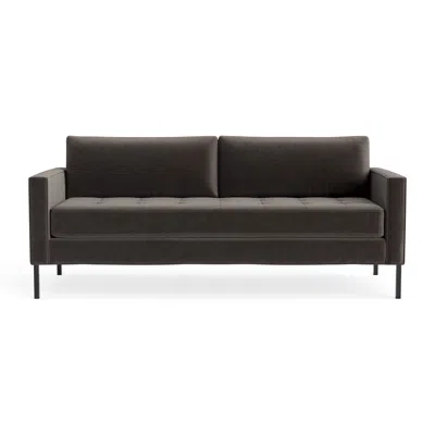 Blu Dot Paramount 80" Sofa - Storm Velvet / Metal In Gray
