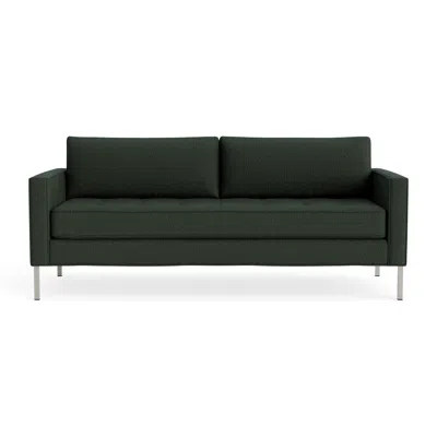 Blu Dot Paramount 80" Sofa - Vos Evergreen / Stainless Steel