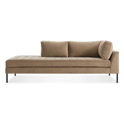 Blu Dot Paramount Daybed - Otter Velvet / Metal / Left
