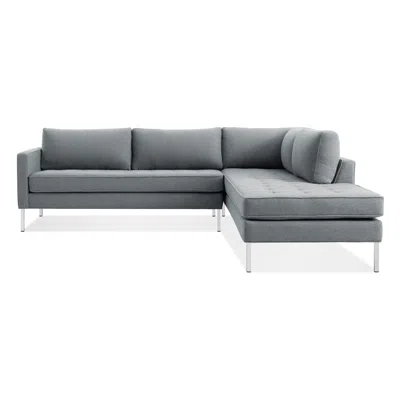 Blu Dot Paramount Right Sectional Sofa In Sanford Ceramic/stainless Steel