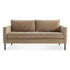 Blu Dot Paramount Studio Sofa In Otter Velvet/metal