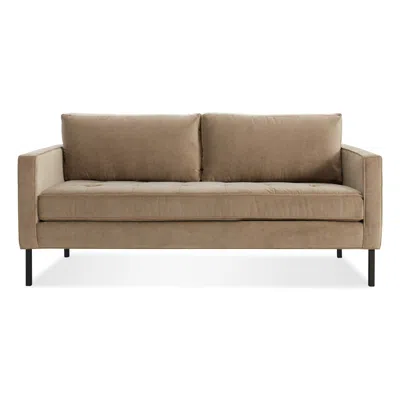 Blu Dot Paramount Studio Sofa In Otter Velvet/metal