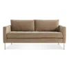 Blu Dot Paramount Studio Sofa In Otter Velvet/stainless Steel