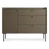Blu Dot Peek 1 Door 3 Drawer Credenza In Dark Olive