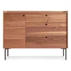 Blu Dot Peek 1 Door 3 Drawer Credenza In Rustic Walnut