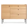 Blu Dot Peek 1 Door 3 Drawer Credenza In White Oak