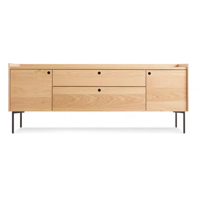 Blu Dot Peek 2 Door / 2 Drawer Console - White Oak / Carrara