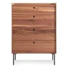 Blu Dot Peek 4 Drawer Dresser In Rustic Walnut