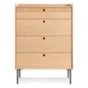 Blu Dot Peek 4 Drawer Dresser In White Oak