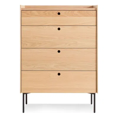 Blu Dot Peek 4 Drawer Dresser In White Oak