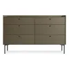 Blu Dot Peek 6 Drawer Dresser In Dark Olive