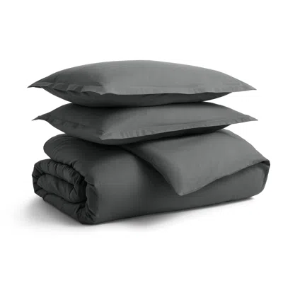 Blu Dot Percale Duvet Set In Charcoal
