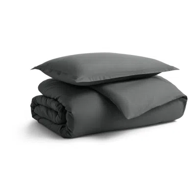Blu Dot Percale Duvet Set In Charcoal