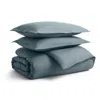 Blu Dot Percale Duvet Set In Grey Blue