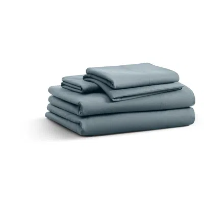 Blu Dot Percale Sheet Set In Grey Blue
