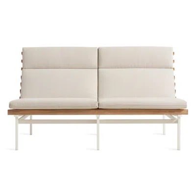 Blu Dot Perch Outdoor 2 Seat Sofa - Sunbrella Linen / White