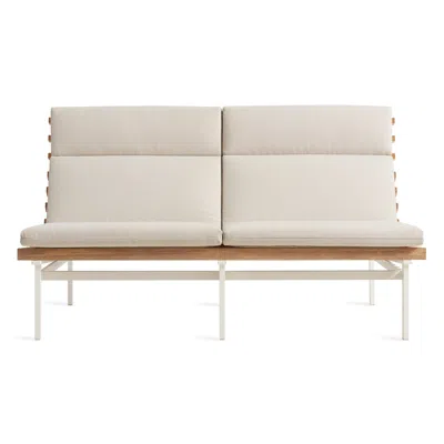 Blu Dot Perch Outdoor 2 Seat Sofa In Sunbrella Linen/white