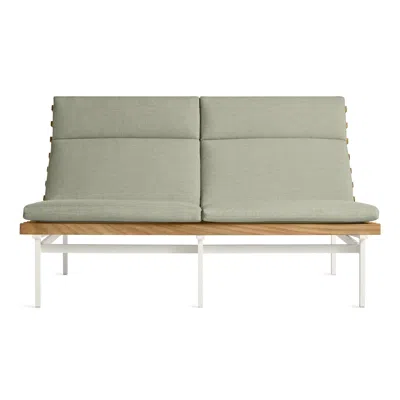 Blu Dot Perch Outdoor 2 Seat Sofa - Sunbrella Oasis / White