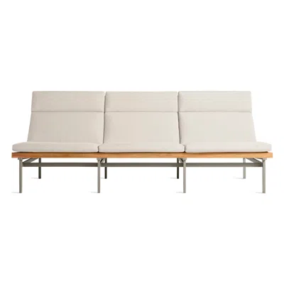Blu Dot Perch Outdoor 3 Seat Sofa - Sunbrella Linen / Charcoal