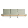 Blu Dot Perch Outdoor 3 Seat Sofa In Sunbrella Oasis/white