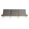 Blu Dot Perch Outdoor 3 Seat Sofa In Toohey Charcoal/white