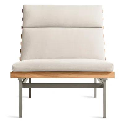 Blu Dot Perch Outdoor Lounge Chair - Sunbrella Linen / Charcoal In Neutral