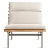 Blu Dot Perch Outdoor Lounge Chair In Sunbrella Linen/charcoal