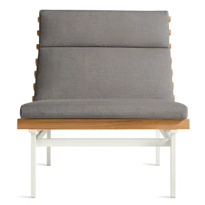 Blu Dot Perch Outdoor Lounge Chair In Toohey Charcoal/white