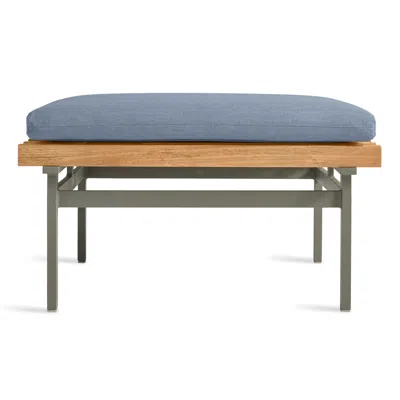 Blu Dot Perch Outdoor Ottoman - Sunbrella Haze / Charcoal